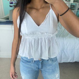 white flowy tank top